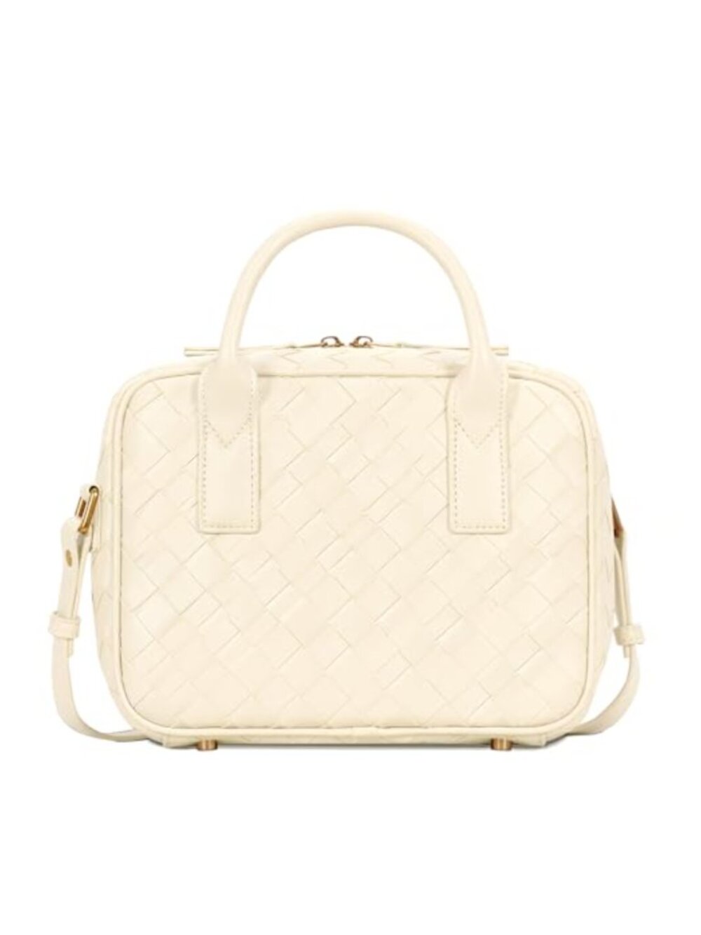 Woven Satchel Handbag Women PU Leather Shoulder Crossbody Bag